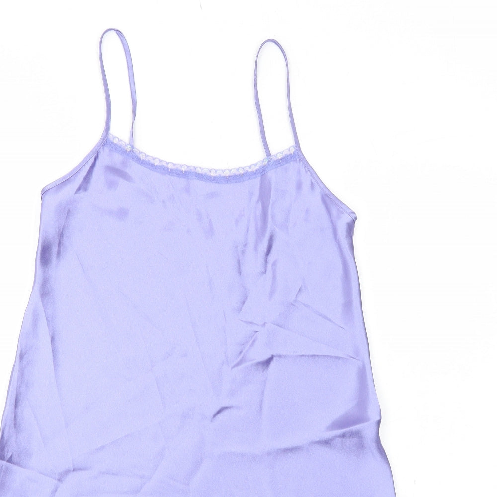 Debenhams Womens Purple Solid Polyester Cami One Piece Size 12 Pullover