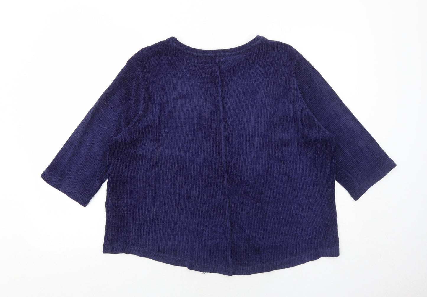 Zara Womens Blue Round Neck Acrylic Pullover Jumper Size M Pullover