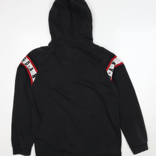 Jordan Mens Black Cotton Full Zip Hoodie Size M