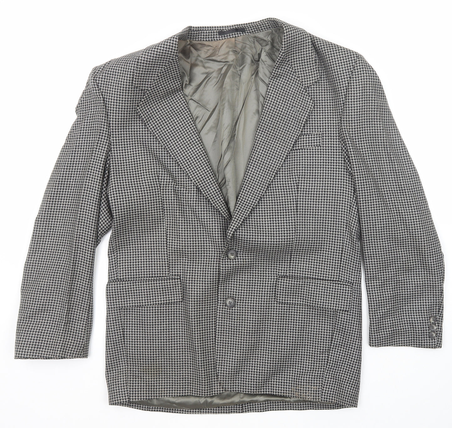 Ciro Citterio Mens Black Wool Jacket Suit Jacket Size 40 Regular