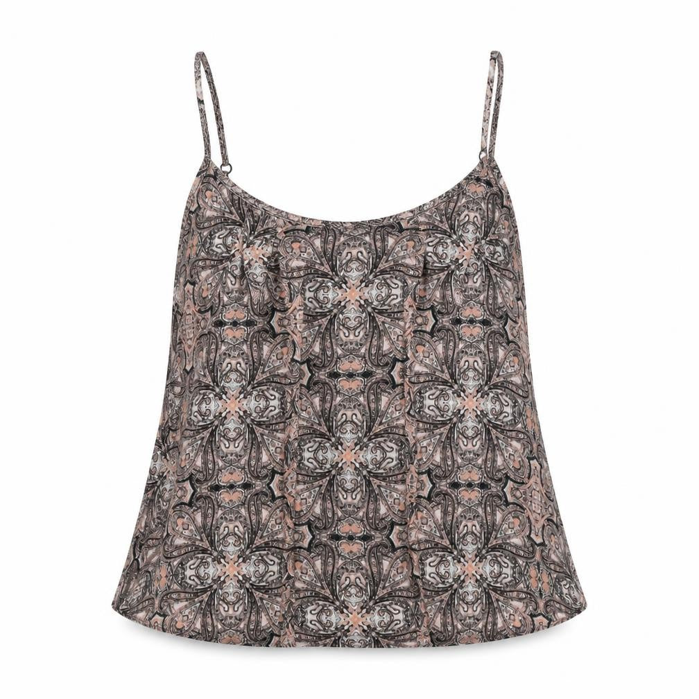 Dorothy Perkins Womens Pink Geometric Polyester Camisole Tank Size 10 Round Neck