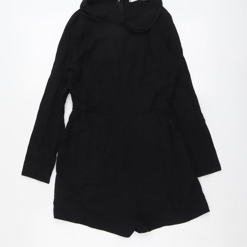 Cooperative Womens Black Viscose Playsuit One-Piece Size XS Zip