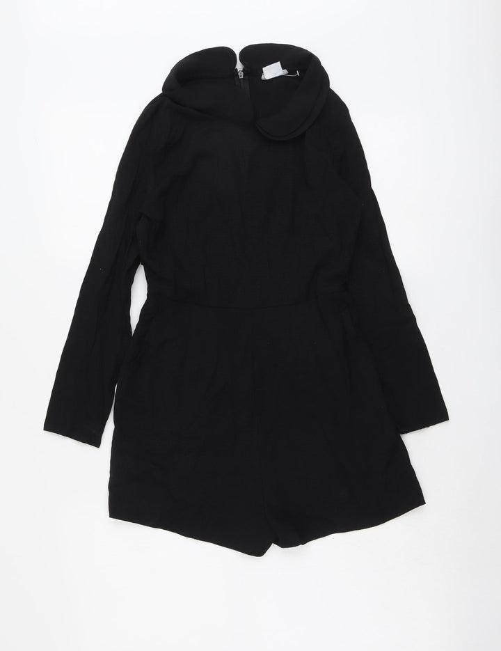 Cooperative Womens Black Viscose Playsuit One-Piece Size XS Zip