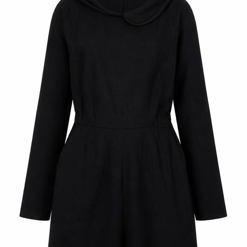 Cooperative Womens Black Viscose Playsuit One-Piece Size XS Zip