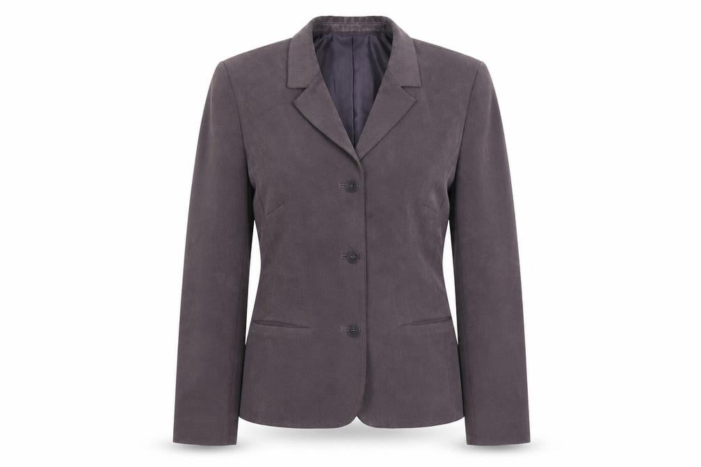 Front view of Next women’s grey polyester jacket blazer, size UK 12