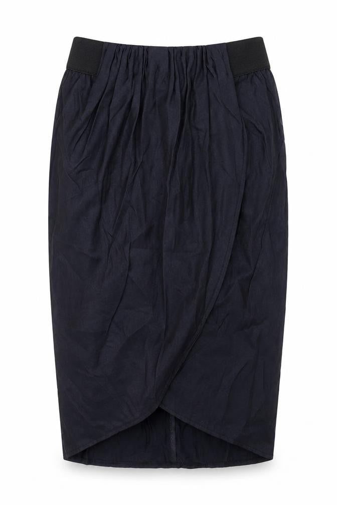 Topshop Womens Blue Viscose A-Line Skirt Size 10 Zip