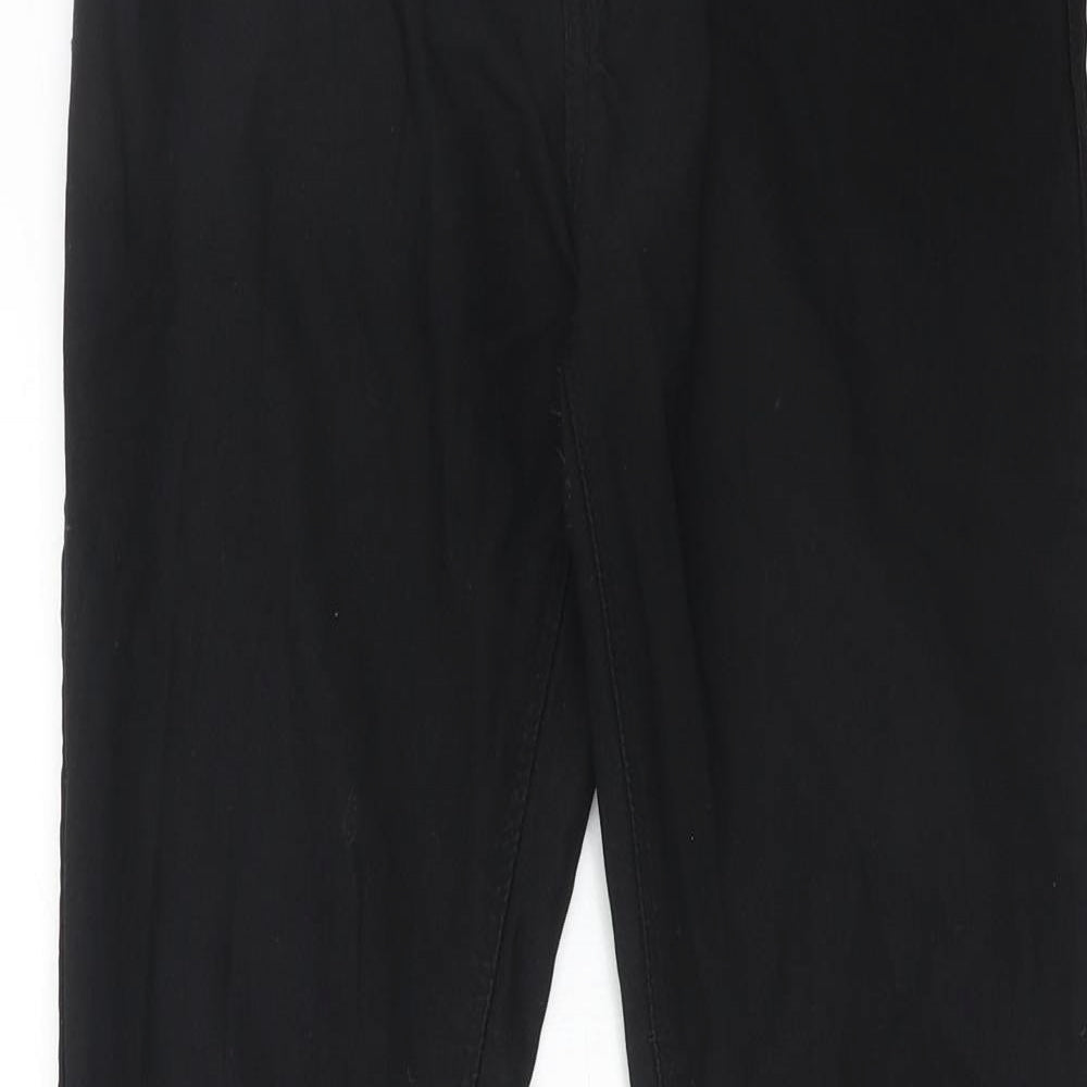 Forever Unique Womens Black Cotton Skinny Jeans Size 12 Regular Zip
