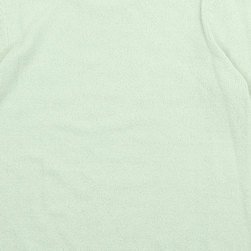 Bonmarché Womens Green Round Neck Acrylic Pullover Jumper Size M Pullover