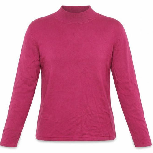 Country Casuals Womens Pink High Neck Lyocell Pullover Jumper Size S