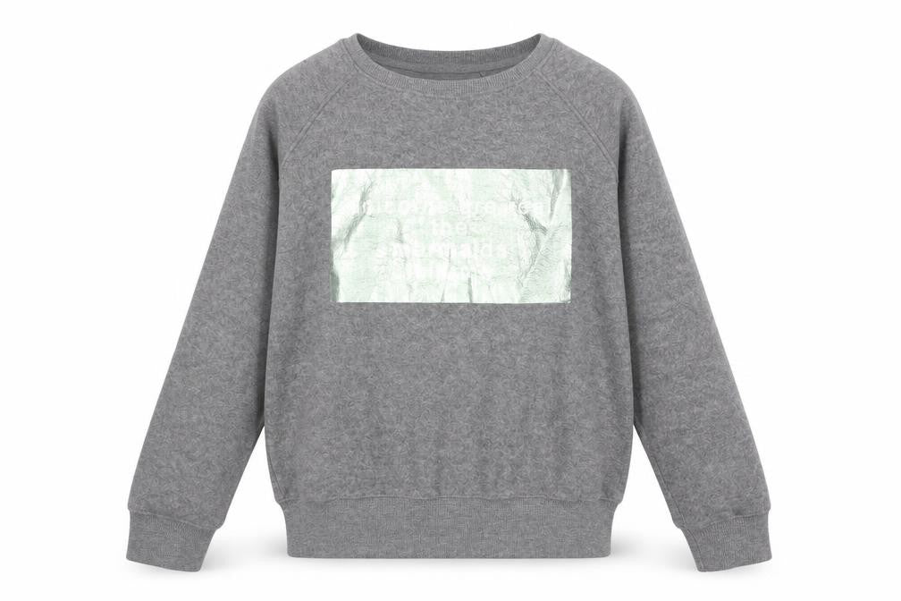 Front view of Next girls’ green polyester pullover sweatshirt, size 16, years pullover