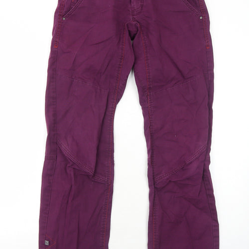RAB Womens Purple Cotton Trousers Size 10 Regular Zip - Outdoors