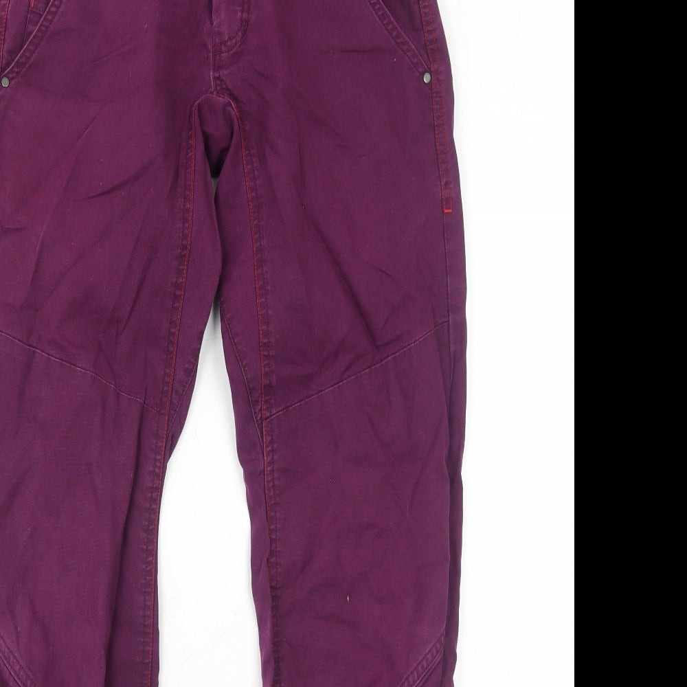 RAB Womens Purple Cotton Trousers Size 10 Regular Zip - Outdoors