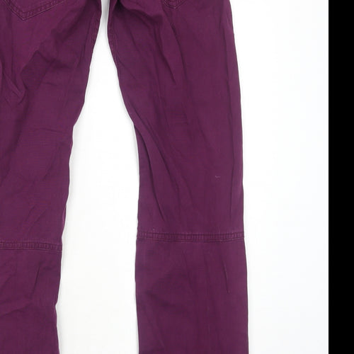 RAB Womens Purple Cotton Trousers Size 10 Regular Zip - Outdoors