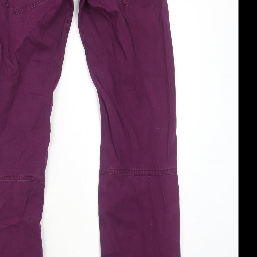 RAB Womens Purple Cotton Trousers Size 10 Regular Zip - Outdoors