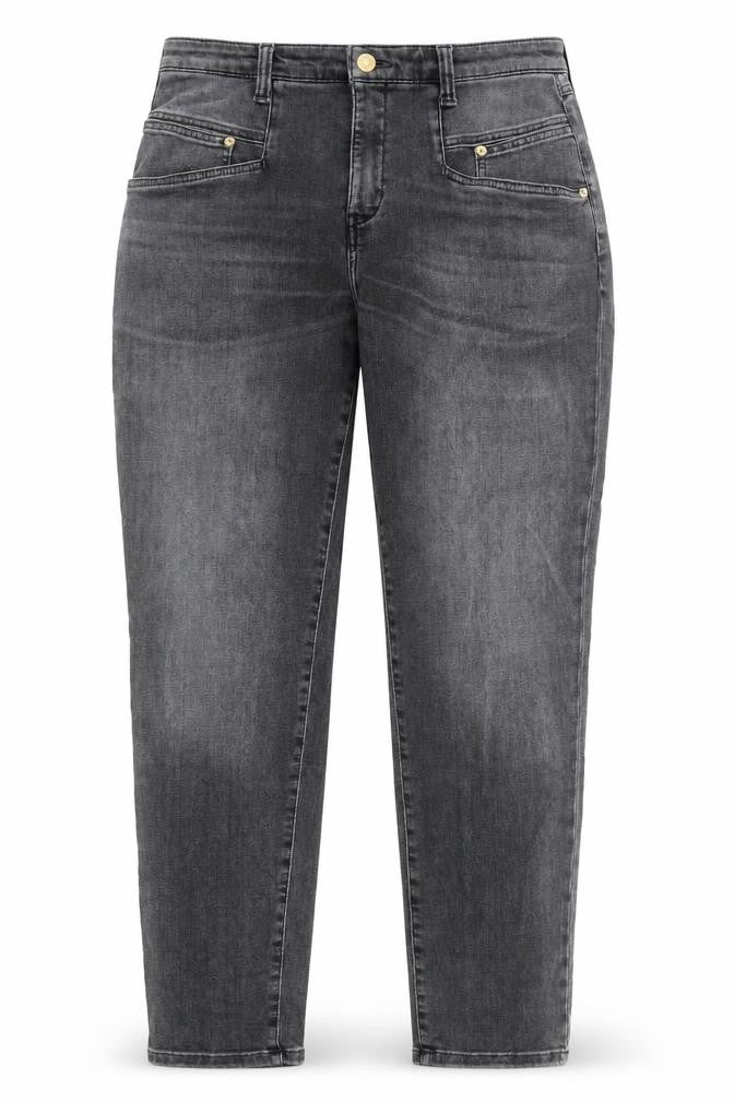 Sylvie Meis Womens Black Cotton Straight Jeans Size 30 in Regular Zip