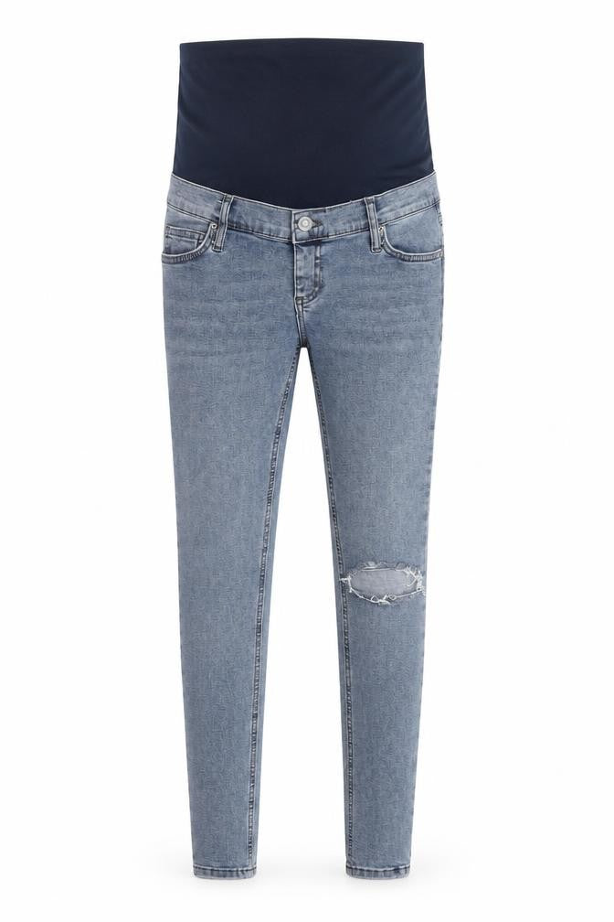 Topshop Womens Blue Cotton Skinny Jeans Size 8 Regular Zip