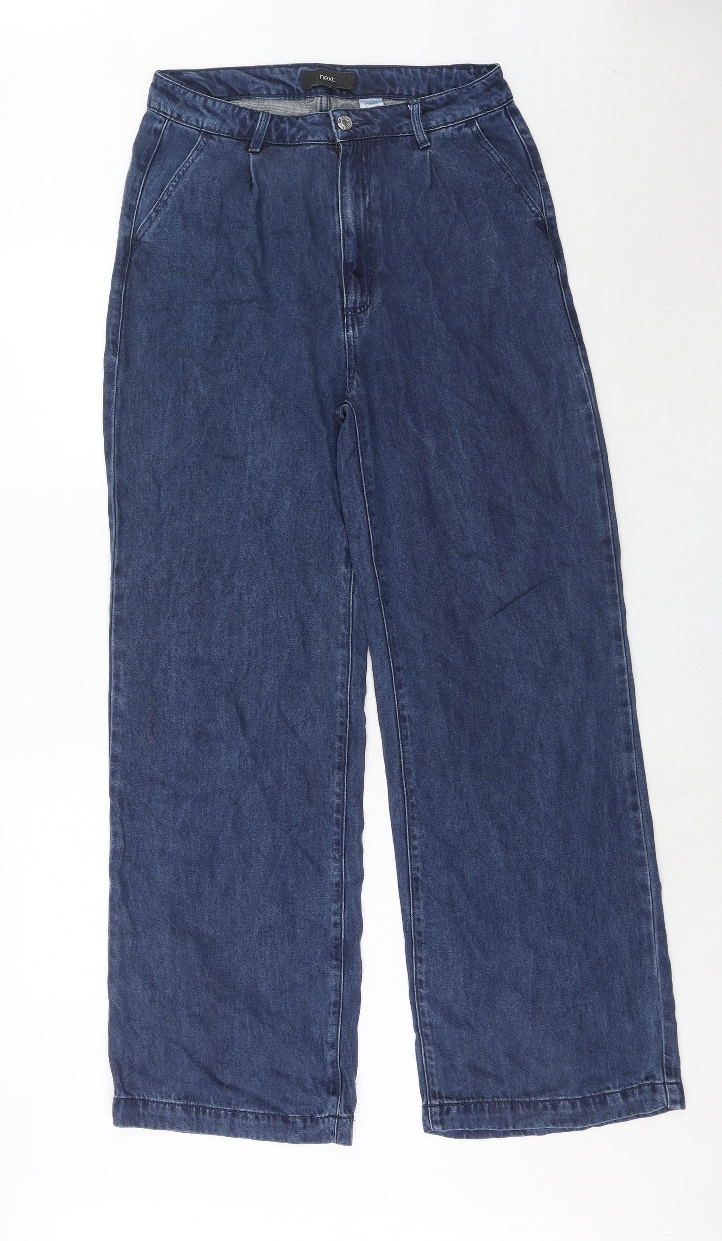 NEXT Womens Blue Cotton Straight Jeans Size 10 Regular Zip