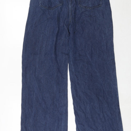 NEXT Womens Blue Cotton Straight Jeans Size 10 Regular Zip