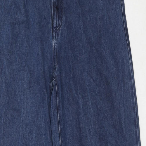 NEXT Womens Blue Cotton Straight Jeans Size 10 Regular Zip