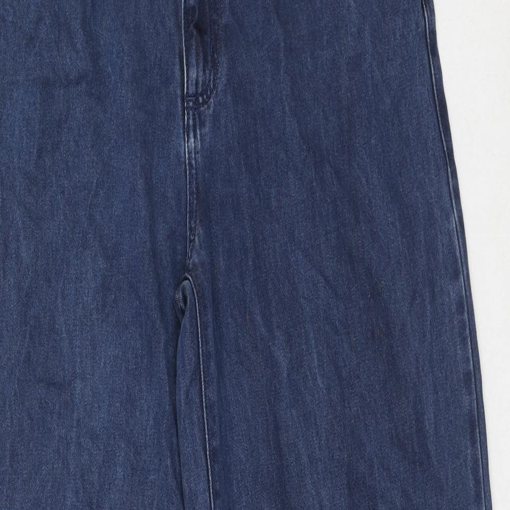 NEXT Womens Blue Cotton Straight Jeans Size 10 Regular Zip