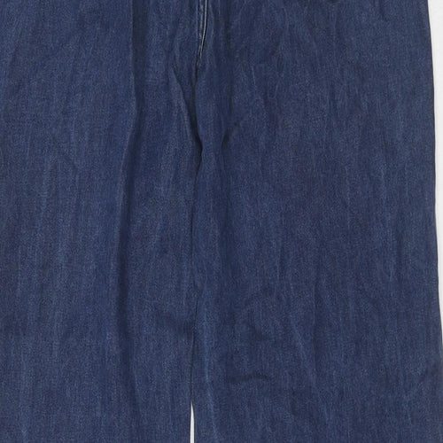 NEXT Womens Blue Cotton Straight Jeans Size 10 Regular Zip