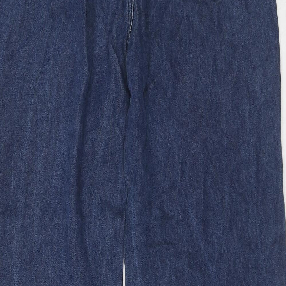 NEXT Womens Blue Cotton Straight Jeans Size 10 Regular Zip
