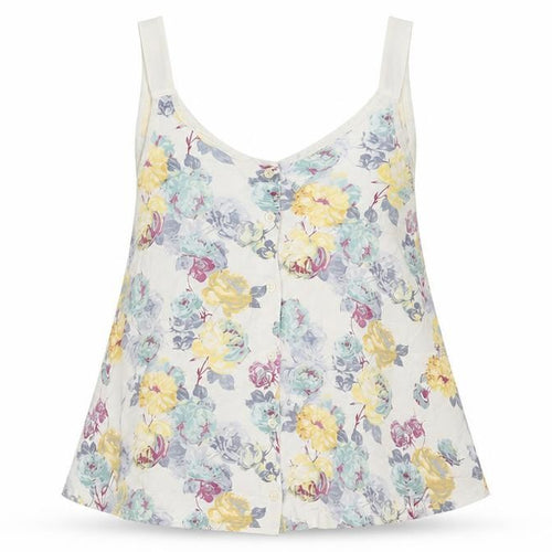 NEXT Womens White Floral Viscose Camisole Tank Size 8 Round Neck