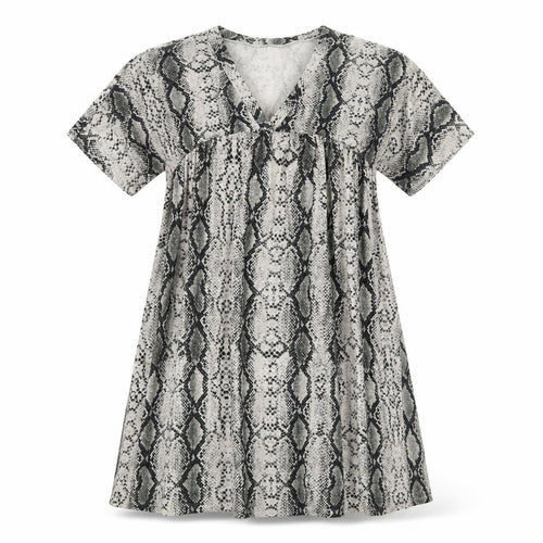 ASOS Womens Multicoloured Animal Print Polyester Skater Dress Size 10 V-Neck Pullover - Snakeskin Pattern