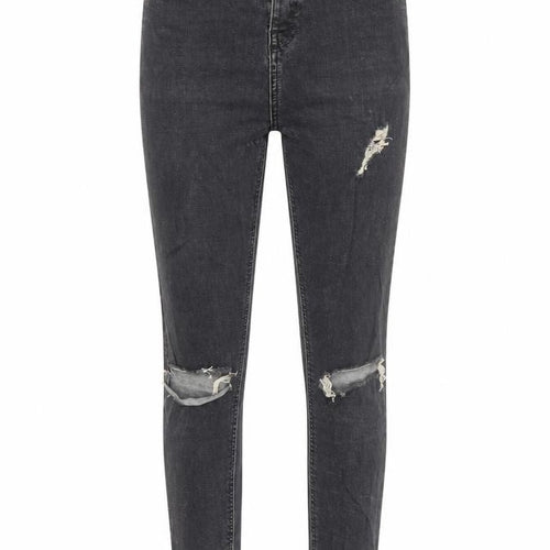 Topshop Womens Black Cotton Skinny Jeans Size 26 in L30 in Regular Zip