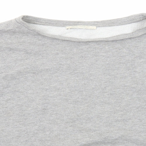 Zara Womens Grey Cotton Pullover Sweatshirt Size S Pullover