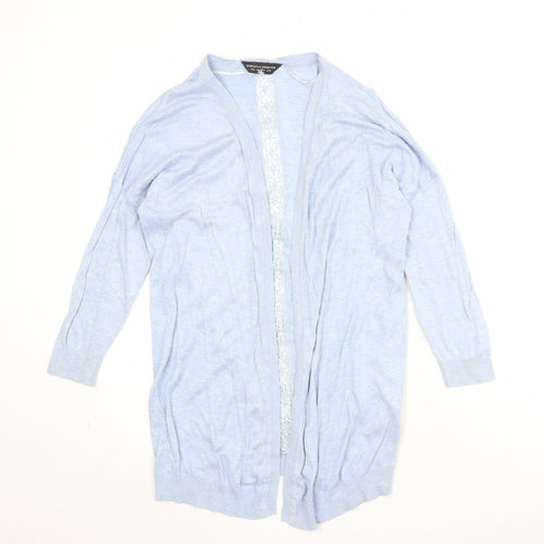 Dorothy Perkins Womens Blue V-Neck Cotton Cardigan Jumper Size 12 - Open