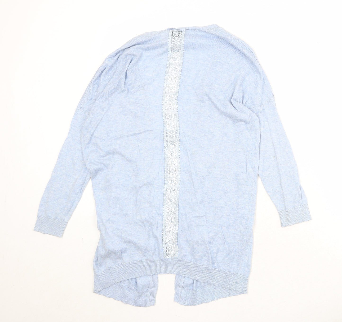 Dorothy Perkins Womens Blue V-Neck Cotton Cardigan Jumper Size 12 - Open