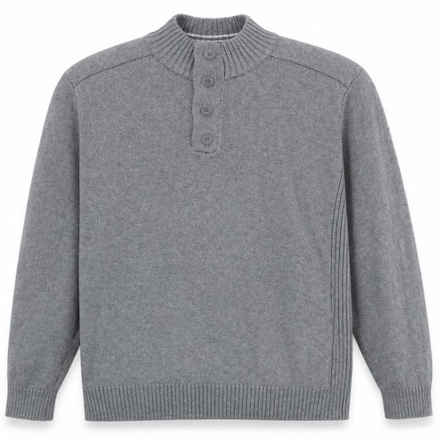Blue Harbour Mens Grey Mock Neck Chlorofibre Pullover Jumper Size XL Long Sleeve