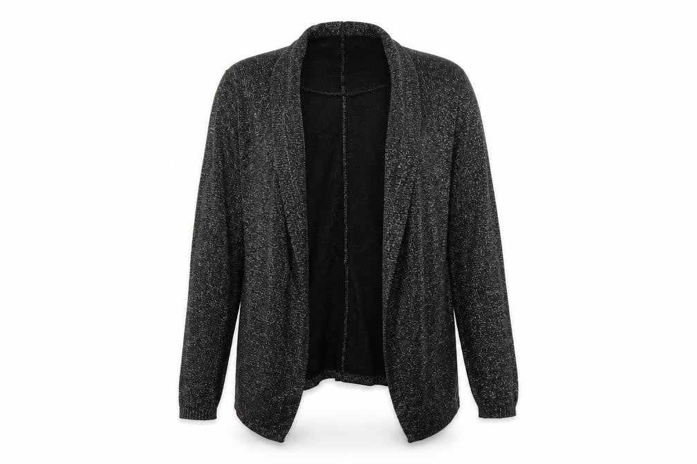 Cotton Traders Womens Black V-Neck Viscose Cardigan Jumper Size 18
