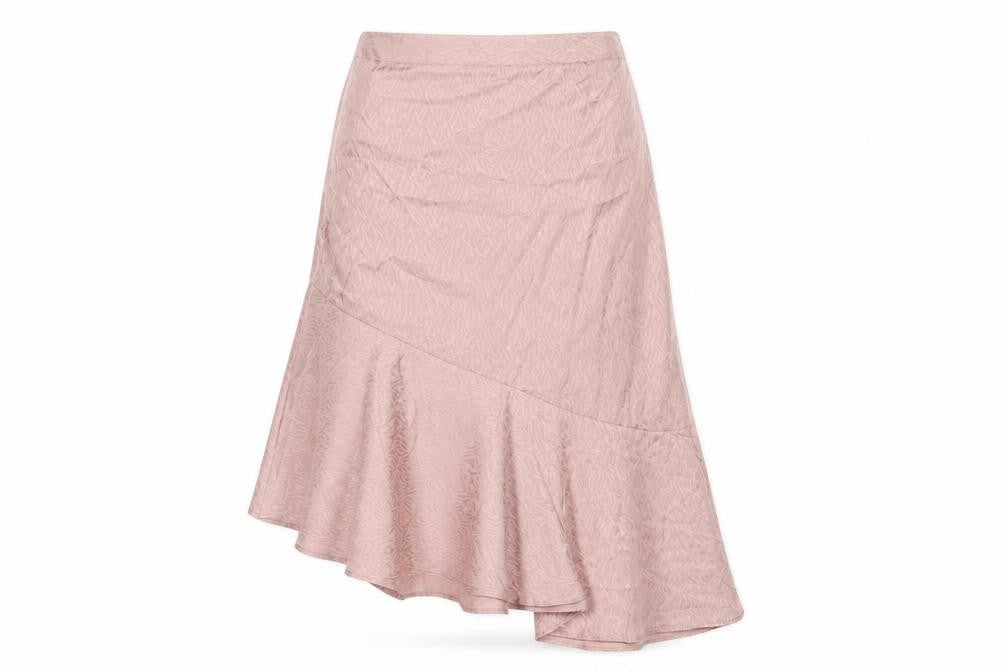 QED London Womens Pink Geometric Polyester A-Line Skirt Size 10 Zip