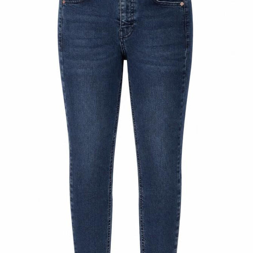 Topshop Womens Blue Cotton Skinny Jeans Size 25 in L30 in Regular Zip