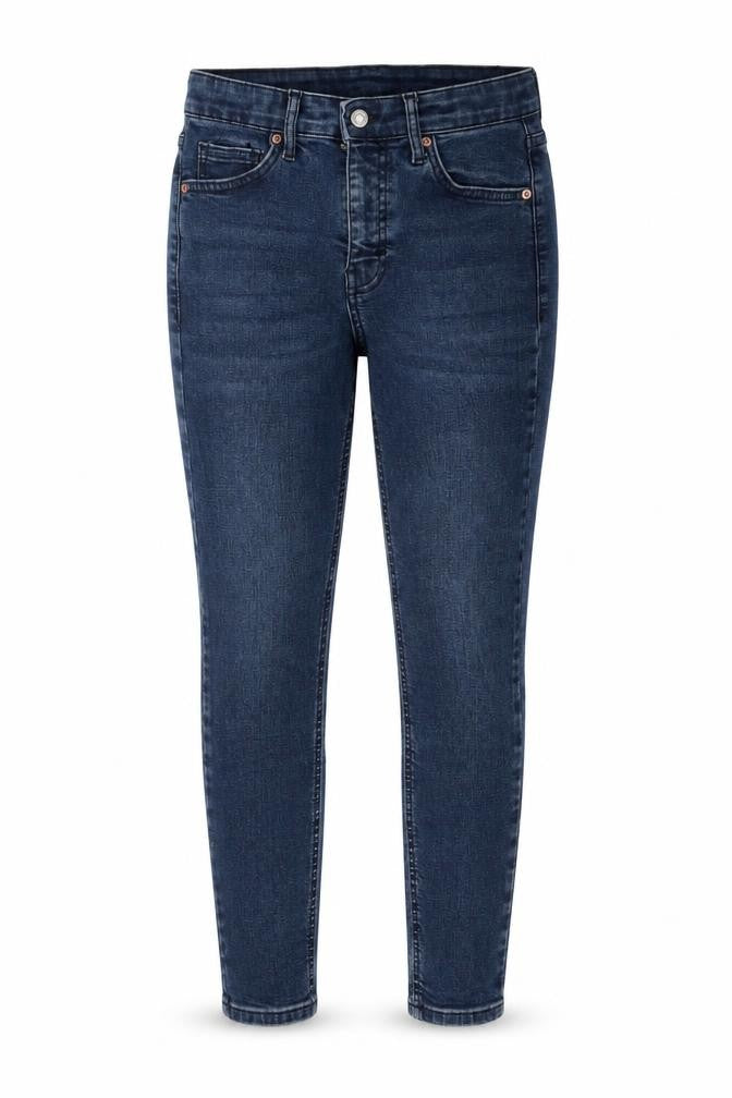 Topshop Womens Blue Cotton Skinny Jeans Size 25 in L30 in Regular Zip