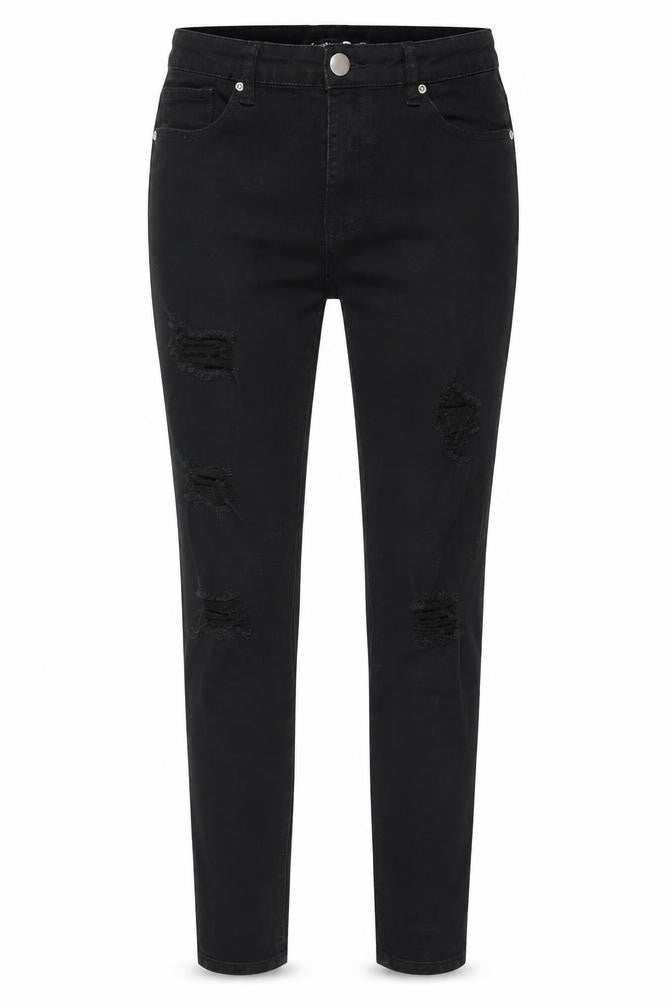 Boohoo Womens Black Cotton Skinny Jeans Size 12 Regular Zip