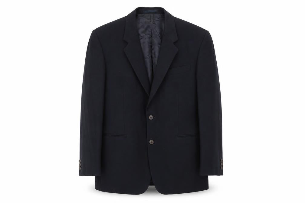 Front view of Next men’s black wool jacket suit jacket, size 40, regular