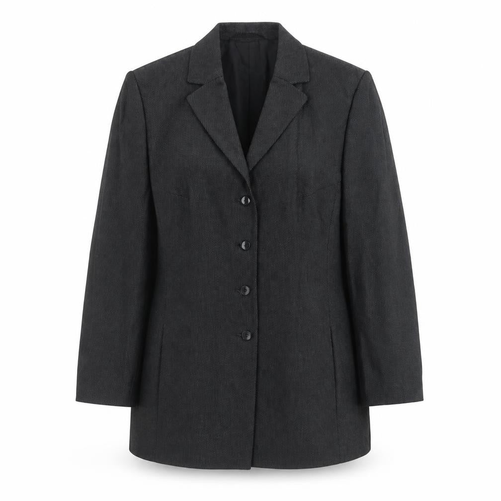Front view of Libra women’s black polyester jacket suit jacket, size UK 12