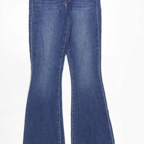 Lagence Womens Blue Cotton Flared Jeans Size 25 in Regular Zip
