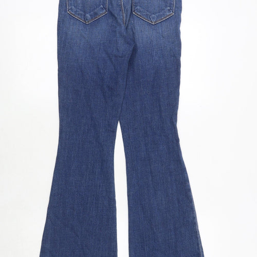 Lagence Womens Blue Cotton Flared Jeans Size 25 in Regular Zip