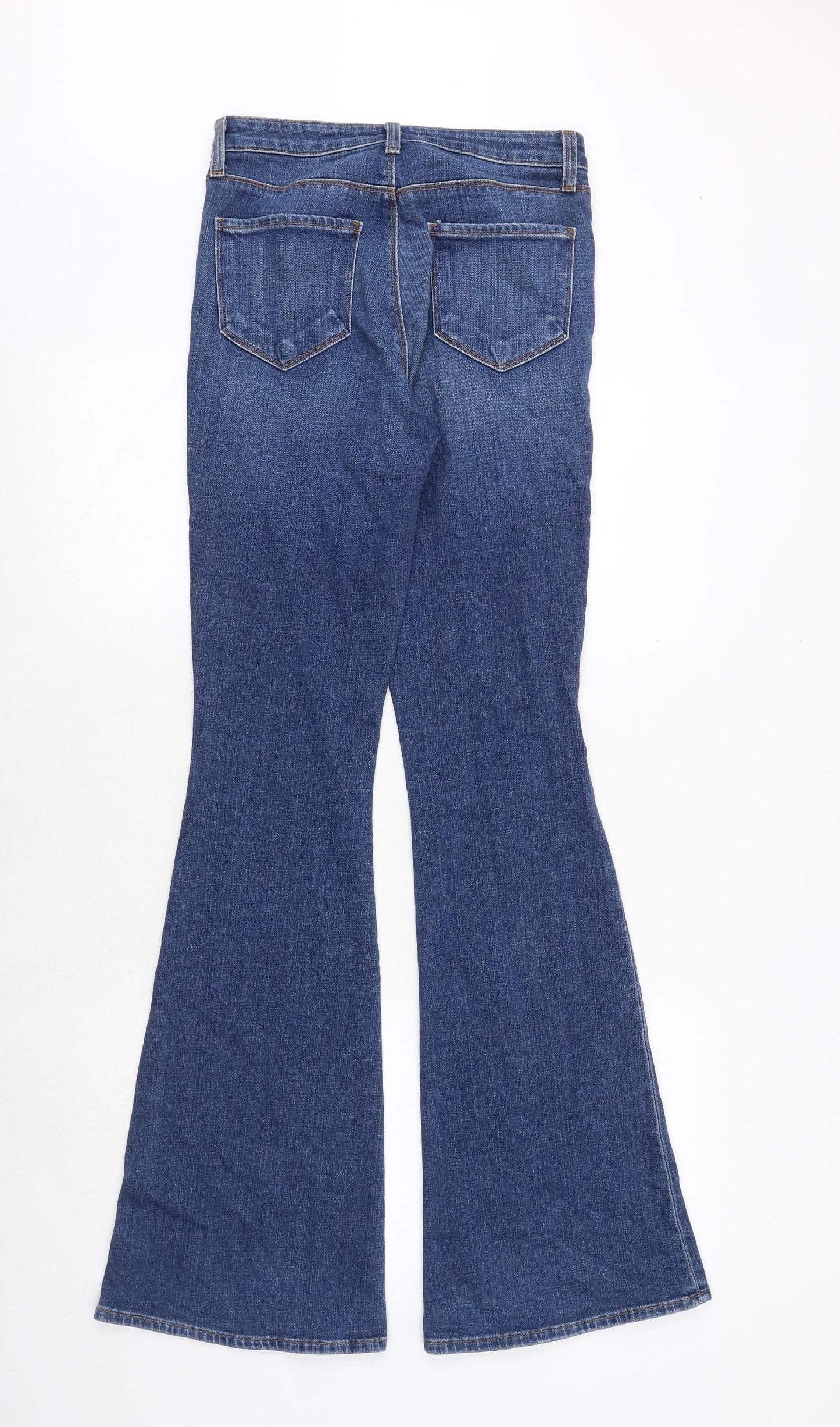 Lagence Womens Blue Cotton Flared Jeans Size 25 in Regular Zip