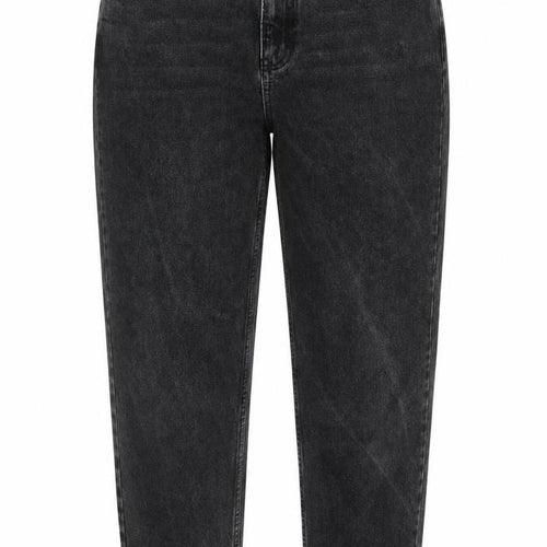 Topshop Womens Black Cotton Tapered Jeans Size 30 in Regular Zip