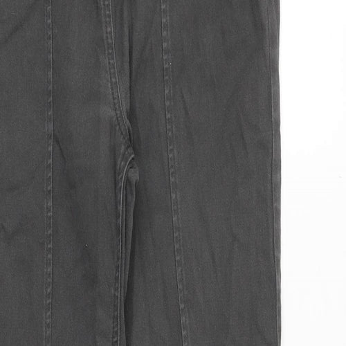 River Island Womens Grey Cotton Straight Jeans Size 12 Regular Zip