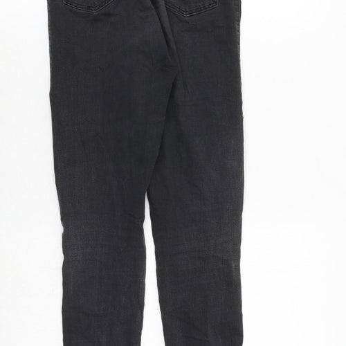 Topshop Womens Grey Cotton Skinny Jeans Size 26 in Regular Zip