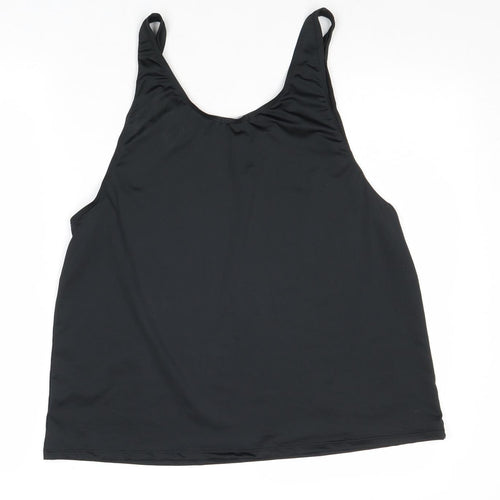 Boohoo Womens Black Polyester Camisole Tank Size 6 Scoop Neck Pullover