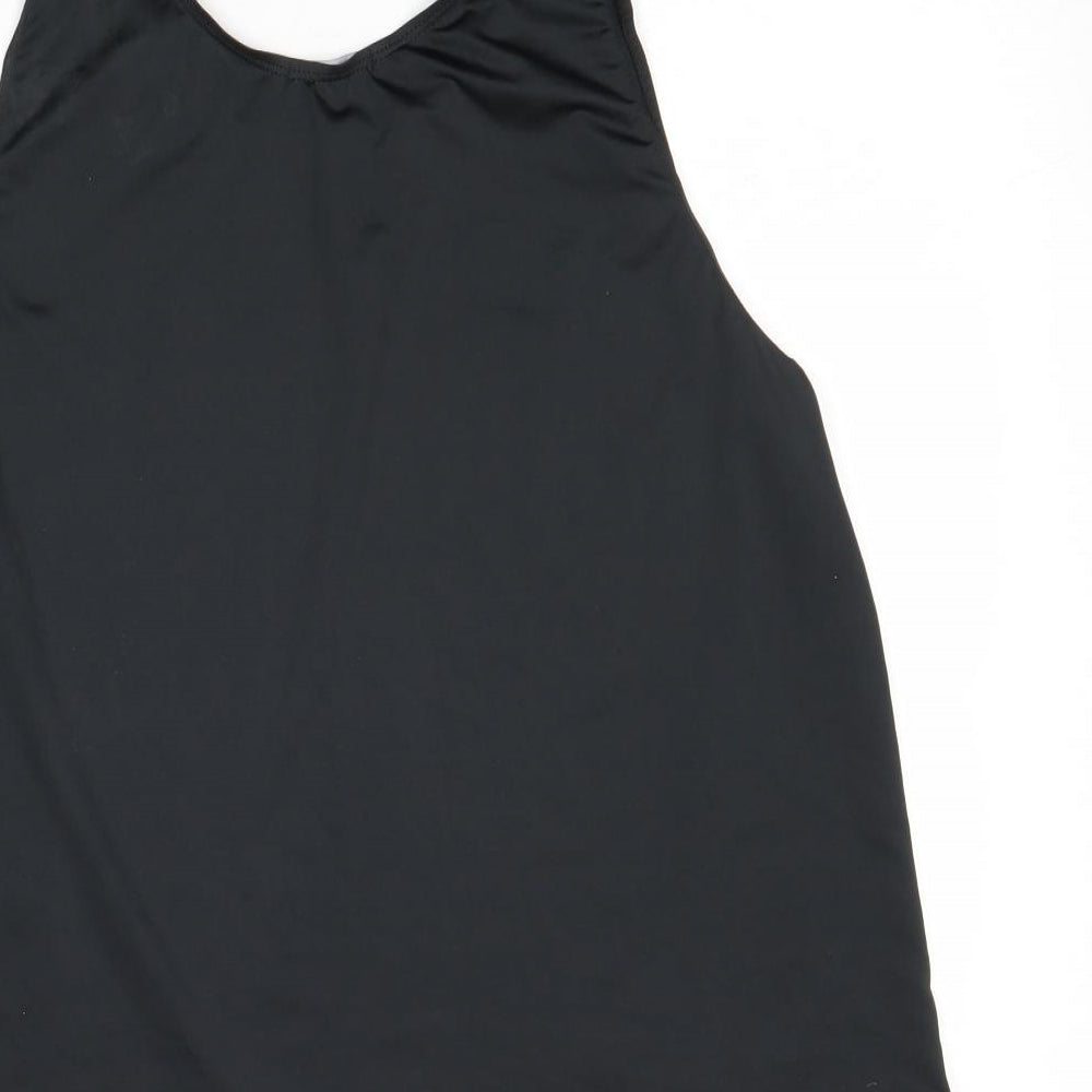 Boohoo Womens Black Polyester Camisole Tank Size 6 Scoop Neck Pullover