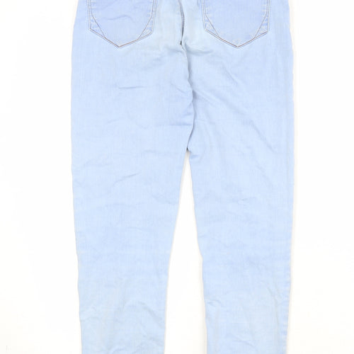 River Island Girls Blue Cotton Skinny Jeans Size 11 Years Regular Zip