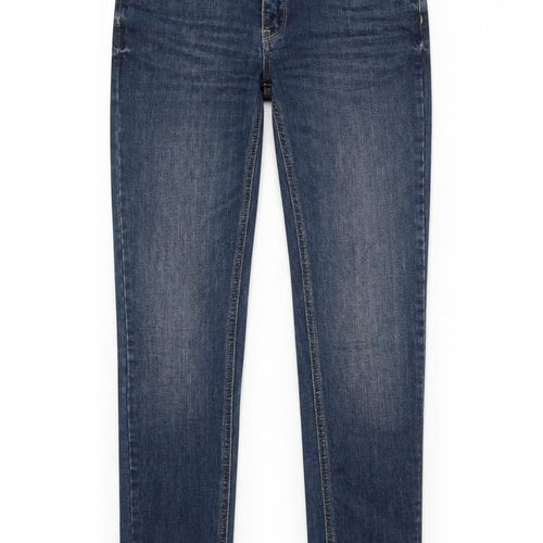 EKYOG Womens Blue Cotton Skinny Jeans Size 8 Regular Zip